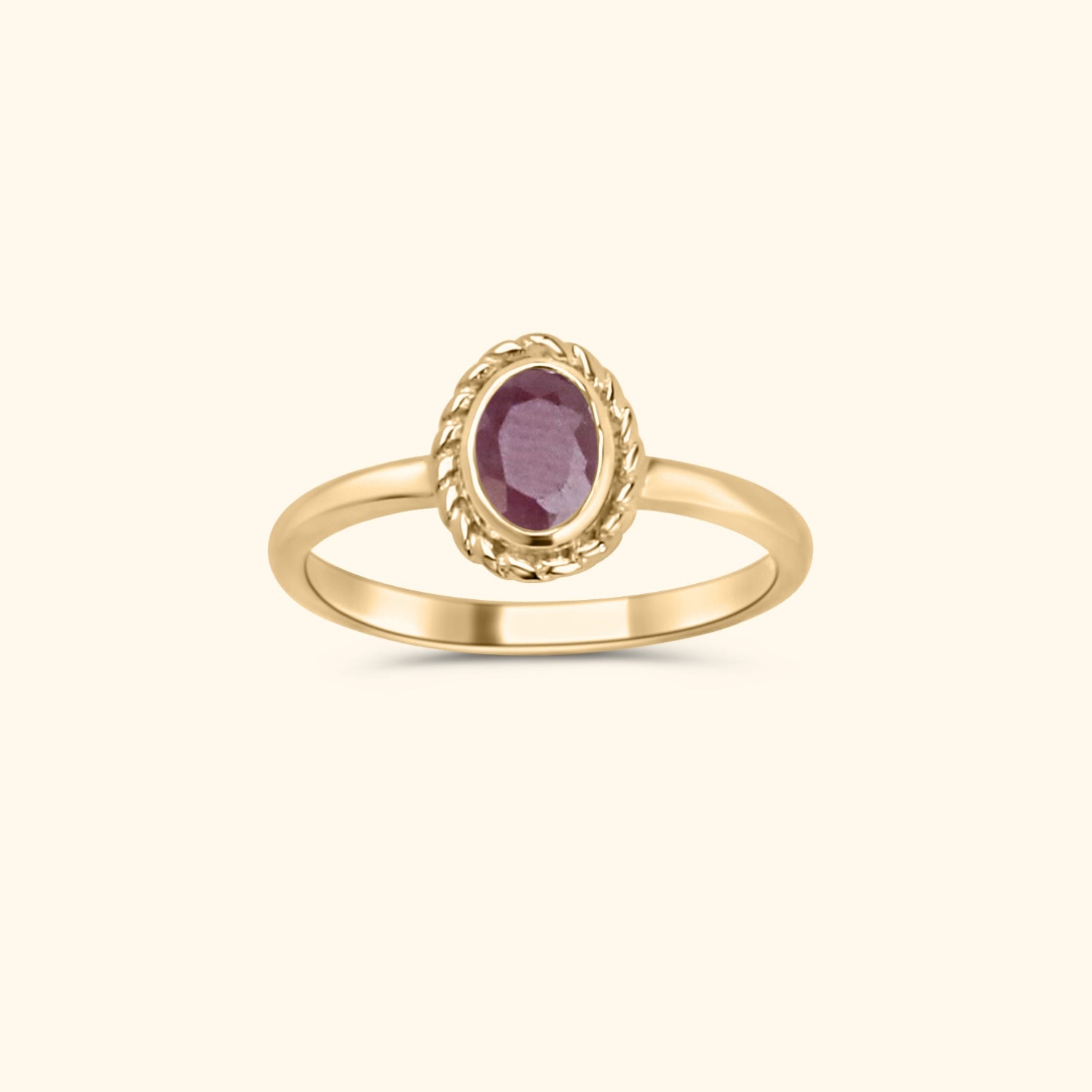 July ruby ​​- Birthstone ring
