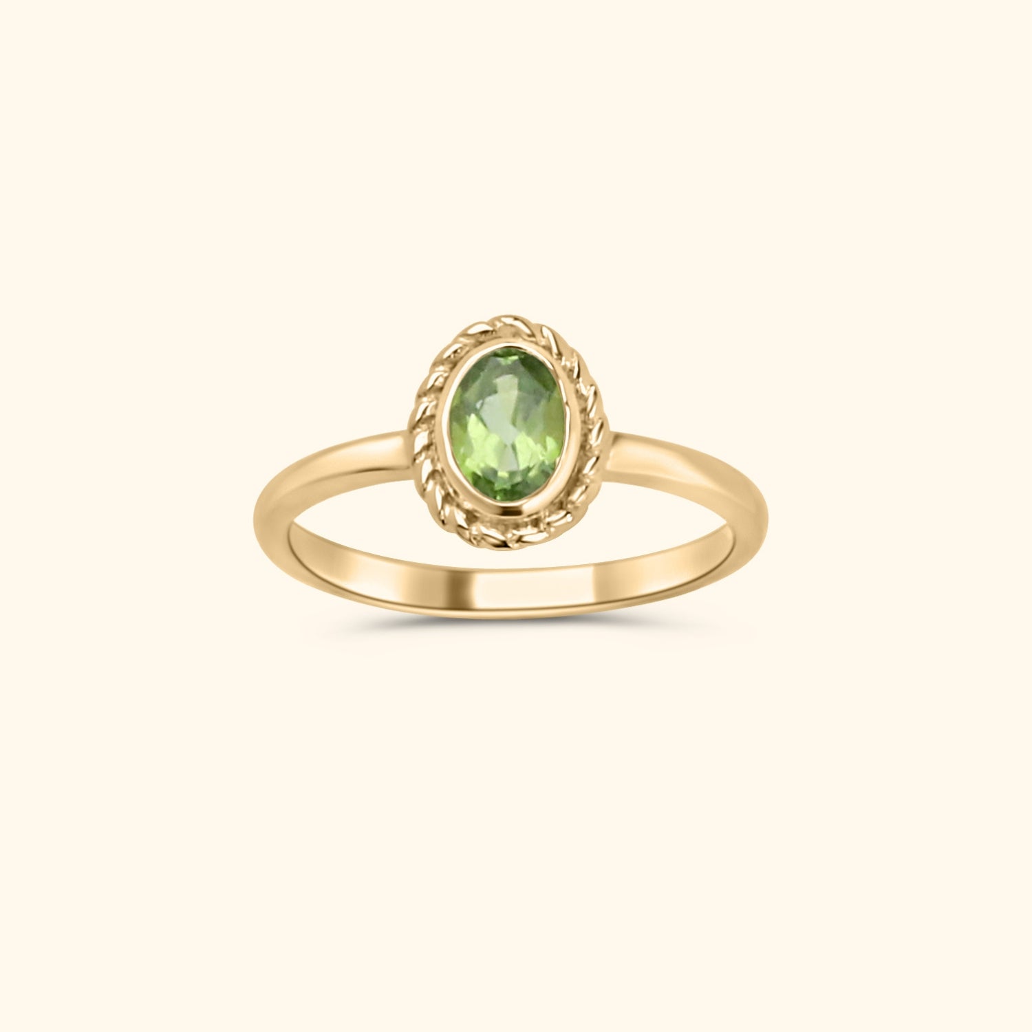 August peridot - Birthstone ring