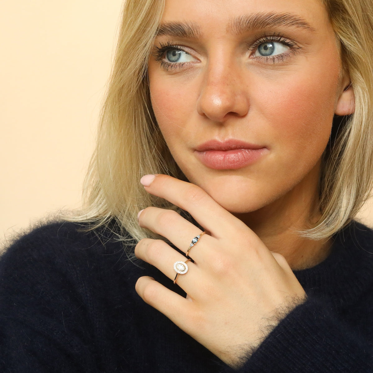 Essi London Blue Topaz ring | 14K