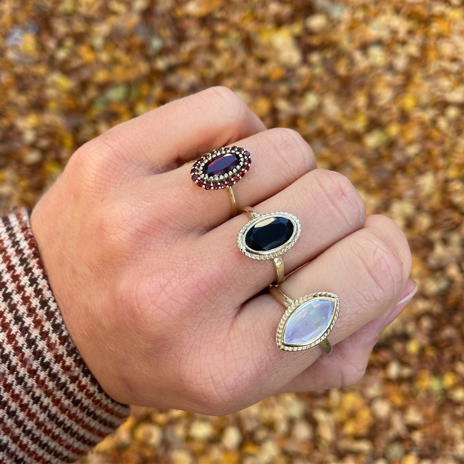 Moonstone Milly Marquise ring