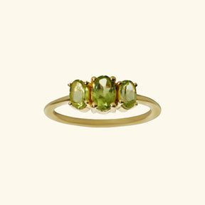 Vintage Triple Peridot ring